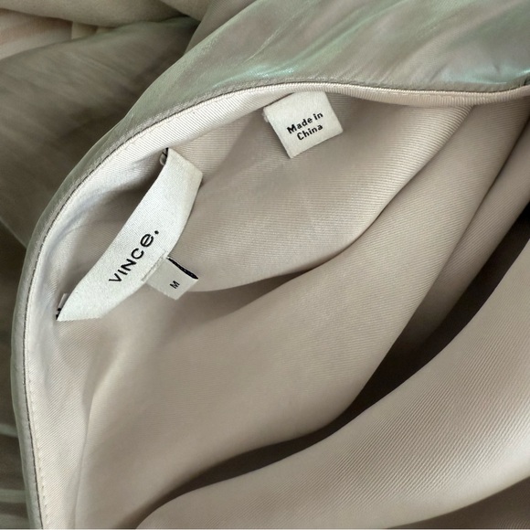 Vince Light Green Satin Midi Dress - Picture 9 of 9